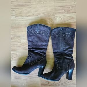 Suede Western Cowgirl boots